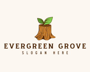 Nature Tree Stump logo design