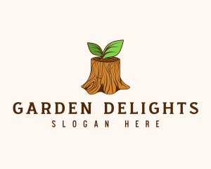 Nature Tree Stump logo design