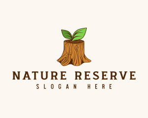 Nature Tree Stump logo design