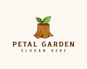 Nature Tree Stump logo design