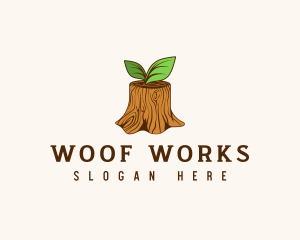 Nature Tree Stump logo design