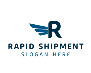 Logistics Delivery Wings logo design