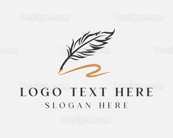 Quill Writing Pen Logo