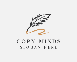 Quill Writing Pen logo design