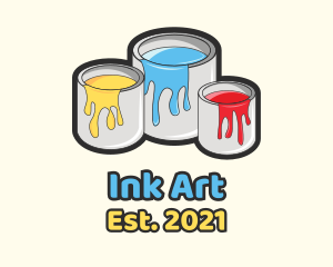 Color Paint Bucket logo design