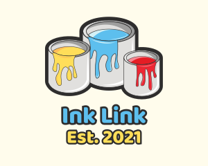 Color Paint Bucket logo design