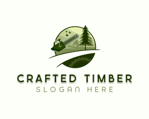 Tree Logging Lumberjack logo design