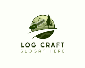 Tree Logging Lumberjack logo design