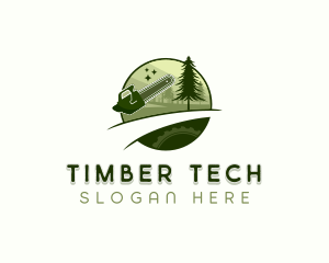 Tree Logging Lumberjack logo