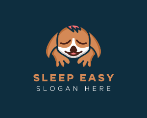 Sleeping Dog Animal  logo design