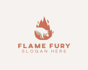 Hot Roast Pig  logo design