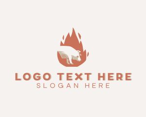 Hot - Hot Roast Pig logo design