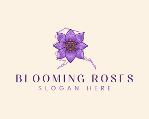 Pasqueflower Bloom Alaska  logo design