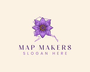 Pasqueflower Bloom Alaska  logo design