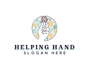 Flower Floral Hand logo design