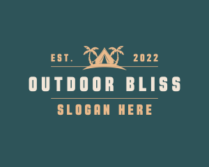 Camp Tent Vacation logo design