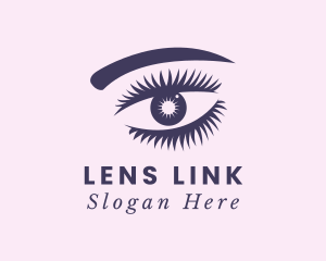 Contact Lens Eyelashes logo design