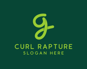 Green Cursive Loop Letter G logo