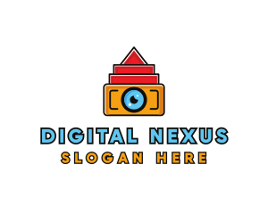 Geometric Digital Camera logo design