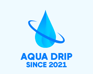 Aqua Water Droplet logo design