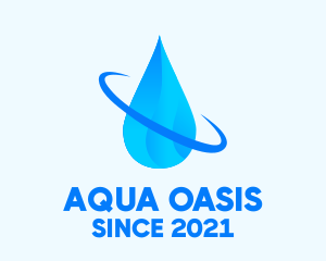 Aqua Water Droplet logo design