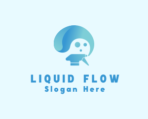 Water Liquid Sprayer logo design