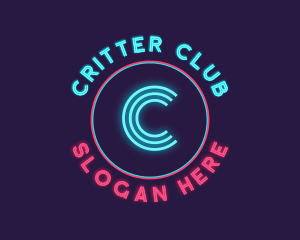 Neon Glow Disco logo design