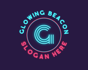 Neon Glow Disco logo design