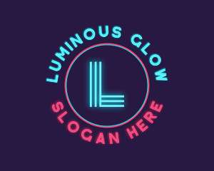 Neon Glow Disco logo design