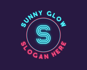 Neon Glow Disco logo design