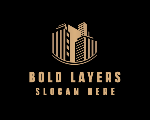 Gold Real Estate Building logo design