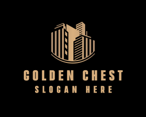 Gold Real Estate Building logo design