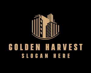 Gold Real Estate Building logo design