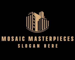 Gold Real Estate Building logo design