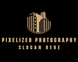 Gold Real Estate Building logo design