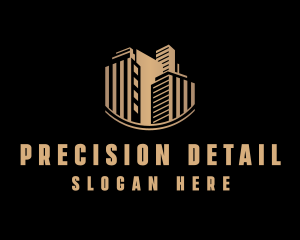 Gold Real Estate Building logo design