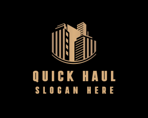 Gold Real Estate Building logo design