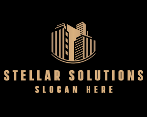 Gold Real Estate Building logo design