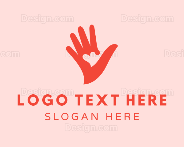 Red Heart Hand Logo