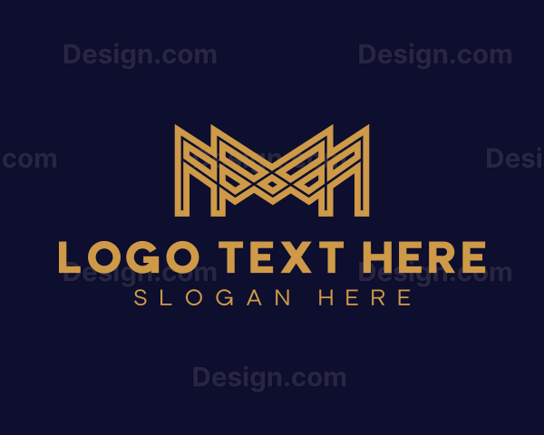 Elegant Business Letter M Logo