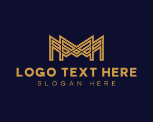 Elegant Business Letter M logo