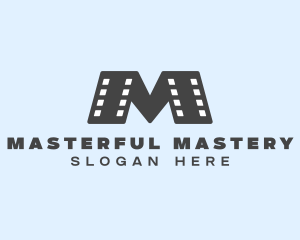 Movie Strip Letter M logo design