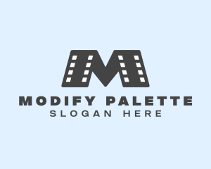 Movie Strip Letter M logo design