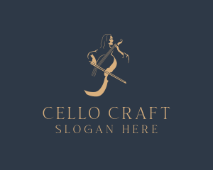 Cello Orchestra Musician logo