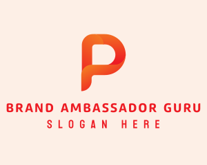 Orange Letter P logo design