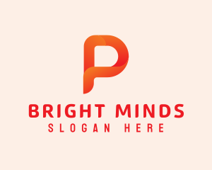 Orange Letter P logo
