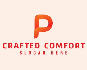 Orange Letter P logo design