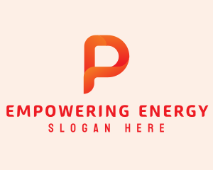 Orange Letter P logo design