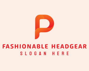 Orange Letter P logo design