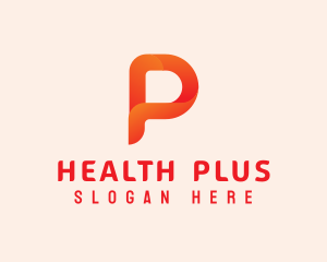 Orange Letter P logo design